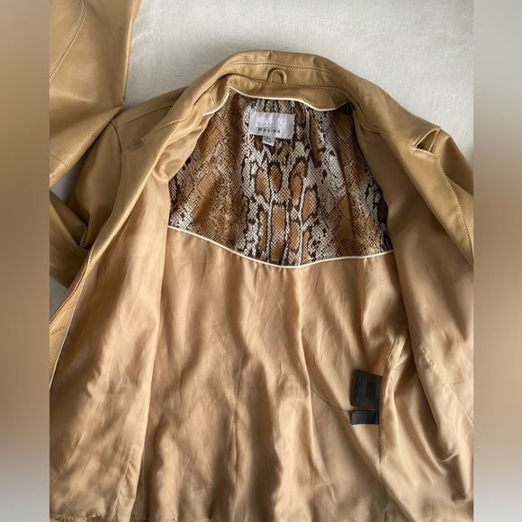 Vintage Y2K Wilson Leather Women's XL Tan‎ Leather Jacket Blazer Western Maxima - Picture 11 of 14